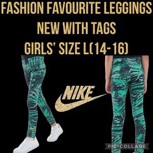 Nike Girls’ Fashion Favourite Leggings Size L(14-16)
